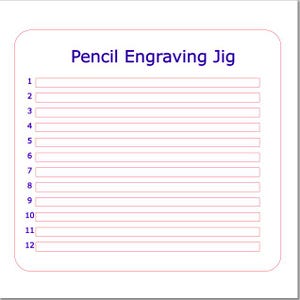 Ticonderoga Lápis Gravura JIG para xTool Creative Space .XCS .SVG - Download Digital
