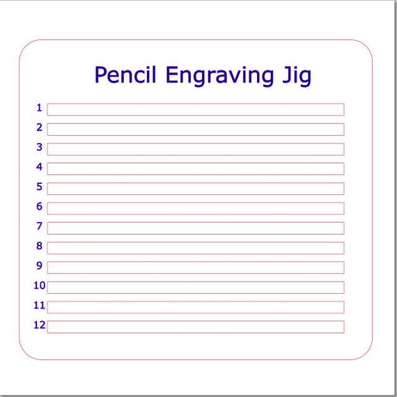 Ticonderoga Pencil Engraving JIG for xTool Creative Space .XCS .SVG - Digital Download