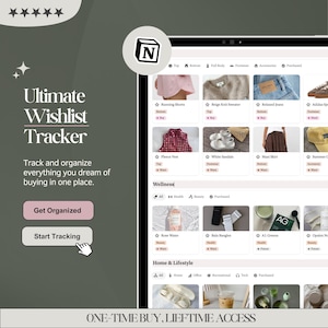 Wunschliste Notion Template | Der ultimative digitale Wunsch-Tracker Für Wunsch-Ideen, Einkaufs-Wunschliste, Geburtstag-Wunschliste & Weihnachtswunschliste