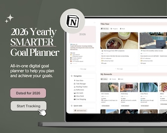 2026 Goal Planner: Notion Goal Tracker Goal Planning New Year Goal Setting System 12 Week Year Template Eisenhower Matrix Task Priority