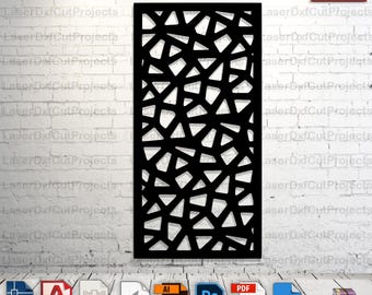 Geometric Laser Cut Panel | CNC Wall Art Screen (Digital Download)