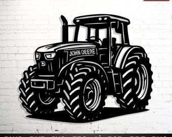 John Deere Tractor DXF File: Laser Cut CNC Wall Art (Digital Download