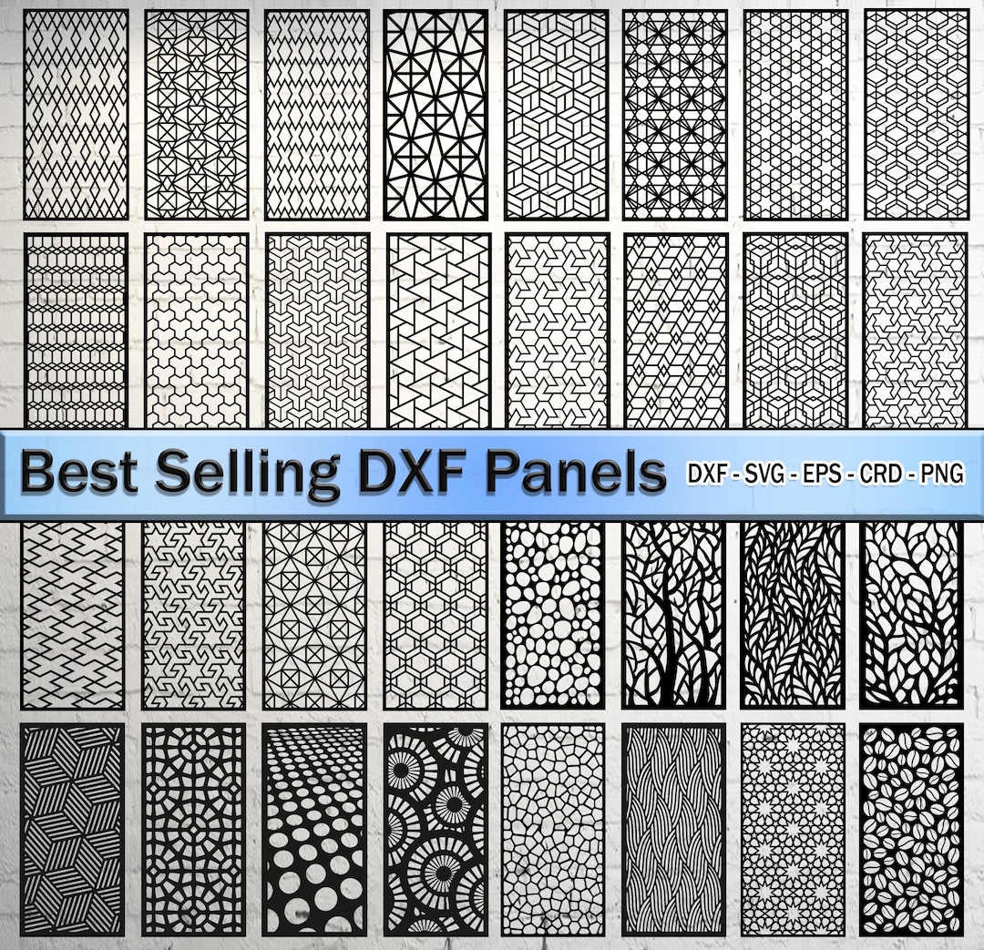 Panel Design Dxf Best Selling DXF Panel Laser Cutting Files 32 Unique Panel Designs 160 ...