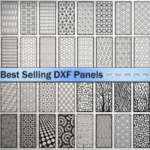Best Selling DXF Panel Laser Cutting Files  32 Unique Panel Designs  160+ Files CNC, Plasma, Wood & Metal Cutting Packages