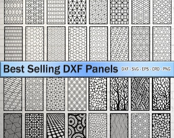 Best Selling DXF Panel Laser Cutting Files  32 Unique Panel Designs  160+ Files CNC, Plasma, Wood & Metal Cutting Packages