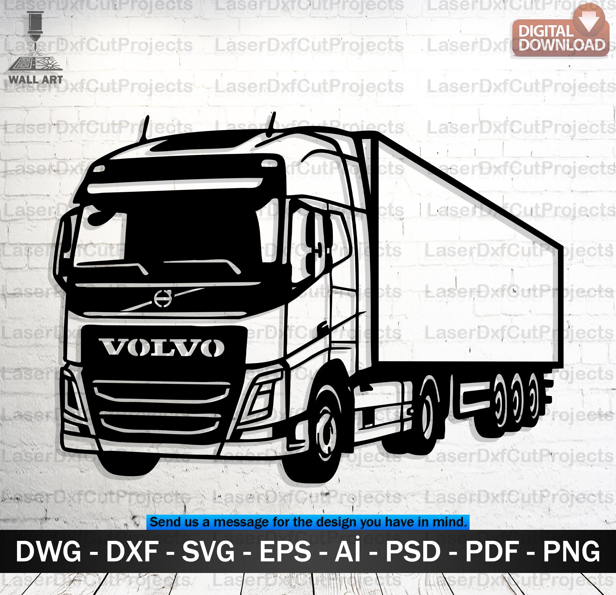 Heavy Truck Laser Cut File | CNC Vector Wall Art (digital Download