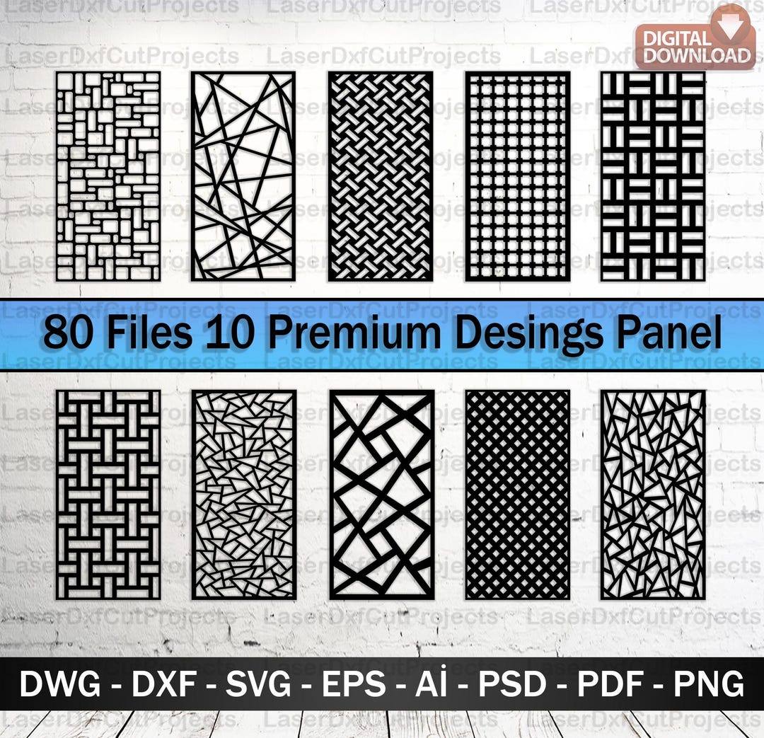 Gate Grill Vector 10 CNC Gate Grill Designs Modern Laser Cut Vector Panels (digital ...