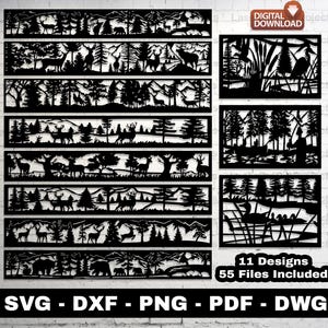 Wildlife CNC Panels: Laser Cut Metal Art Designs (Digital Download)