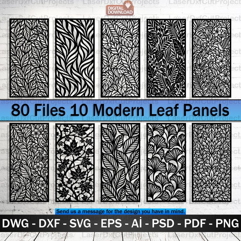 Leaf Design Dxf File Panel Dxf for Balcony - Etsy