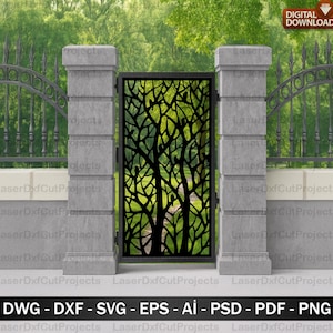 Tree Pattern Panel Design – CNC Laser Cut Vector Files (digital ...