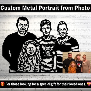 Custom Metal Portrait from Photo  Personalized Wall Art  Unique Anniversary & Birthday Gift  Metal Photo Sculpture for Lovers