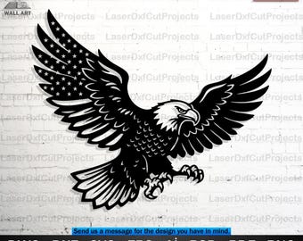 Eagle American Flag Laser Cut File – Patriotic Wall Art (Digital Download)