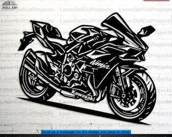 Kawasaki Ninja ZX-9R Vector Graphic – Motorcycle Art (digital