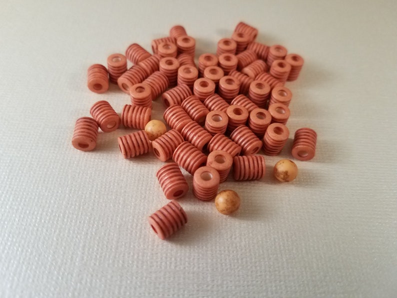 Peach /& Cream Acrylic Bead Mix