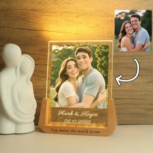Customized Pixar Style Cartoon Portrait, Personalized Photo Night Light, Couple Gift, Anniversary Gift Light, Photo To Ai,Wedding Gift Light