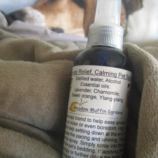 Anxiety, Fears, Settle Down Spray for Pets, Animal Rescue, Aromatherapy, Calming, Sleep Aid, Dogs, Cats