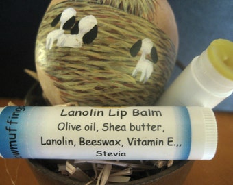 Lanolin, Shea Butter Lip Balm or Eye emollient for fine lines,Tube