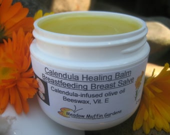 Breastfeeding Breast/Nipple Salve, Skin Issues, Rashes, Wound care, Radiation, Herbal healing, Organic Calendula