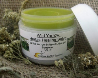 Yarrow, Wild White, Herbal Salve, Wildcrafted, Organic, Herbal oil