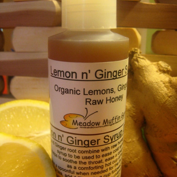 Honey, Lemon & Ginger Syrup, Raw Honey, Tea, Home Care, Supplemental