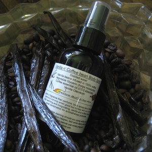 Coffee and Vanilla Bean Body Spray,  Aromatherapy