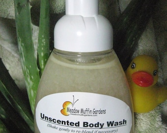 Gel de ducha suave sin perfume, jabón delicado, para niños y bebés, sin aceites esenciales.