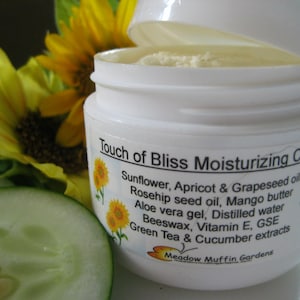 Touch of Bliss Face Cream, Mango butter, Cucumber & Green Tea Extracts, Natural Skin Care