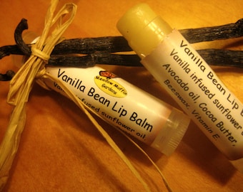 Lip Balm, Vanilla Bean, Avocado, Sunflower oil, tubal lip balm