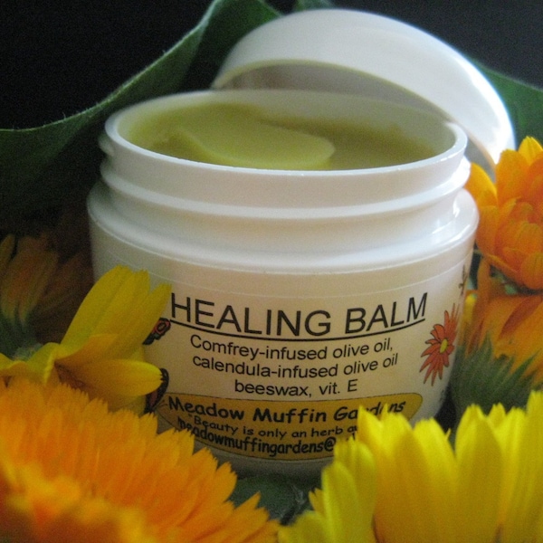 Herbal Healing Salve, Comfrey and Calendula Balm, no added essential oils, child safe, elderly, pets