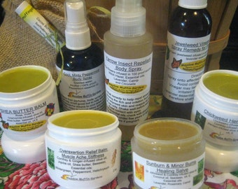 Gift Idea for the Outdoors Enthusiast, Fishing, Gardening, Camping, Vacation, Hiking, Balms, Burns,Bugs, Boo Boos