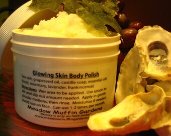 Salt Scrub, Glowing Skin Body Polish Salt Scrub n' Soak, Exfoliate, Luxuriate