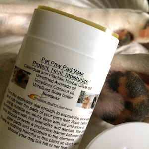 Dog Paw Pad Protection, Paw Wax, Healing, Moisturizing, Winter Weather, Summer Heat