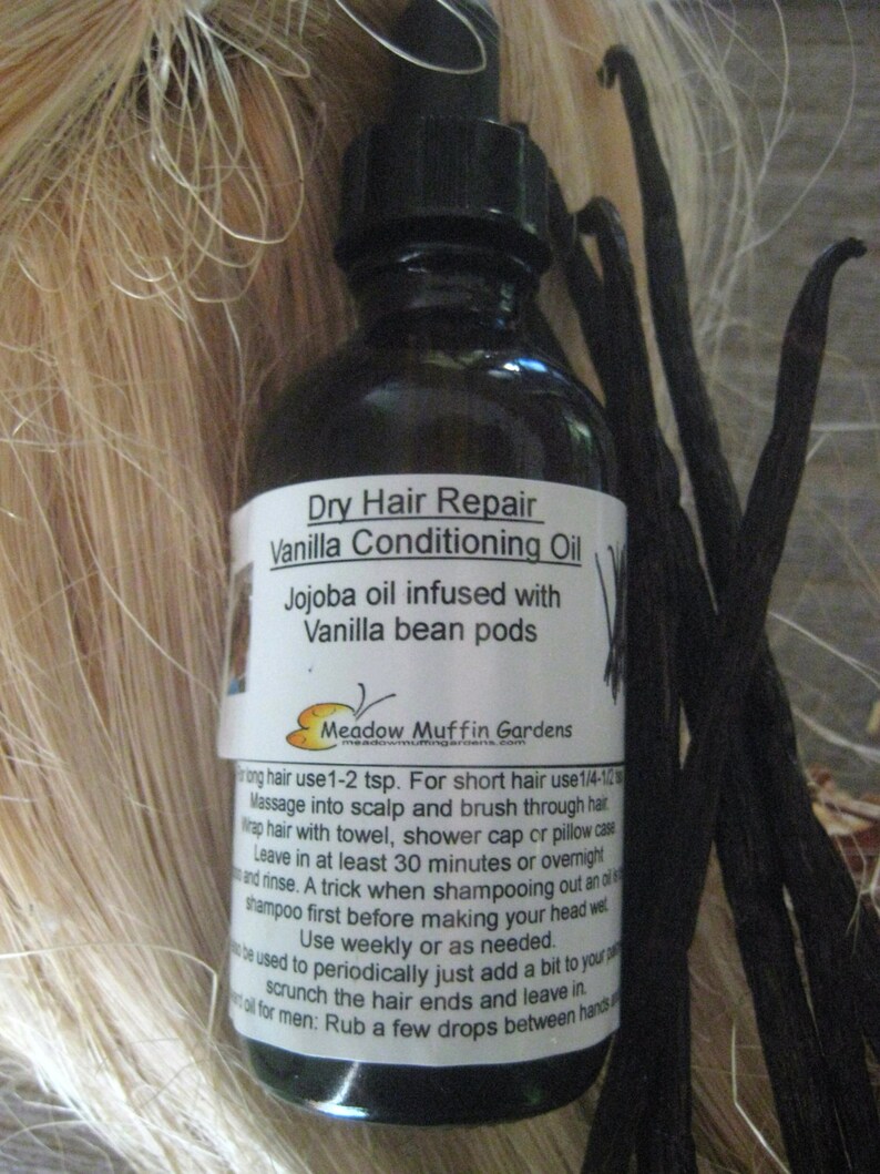 Dry and Damaged Hair Repair Conditioning Oil, Vanilla Jojoba Oil