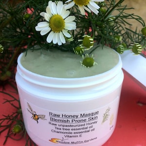 Raw Honey Face Mask, Chamomile, Tea Tree Oil, Facial Care