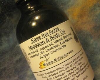 Massage Oil Aromatherapy Blend for Aches, Essential oils, Reflexology or Body Oil