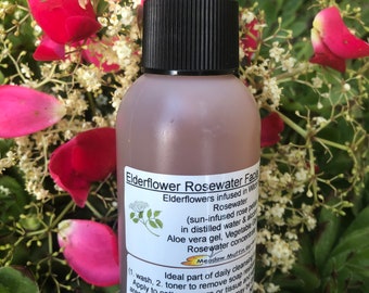 Elderflower Witch Hazel & Rosewater Facial Toner, Facial Care