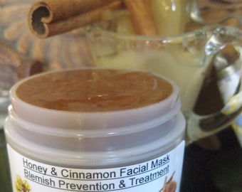 Raw Honey and Cinnamon Face and Body Mask, Organic, Facial Masque, Blemish Care, Problem Skin