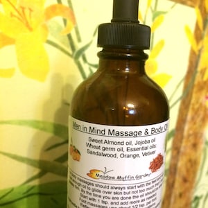 Men's Massage Oil, Body Oil or Reflexology Oil, Relax, Unwind, You Choose Scent Blend