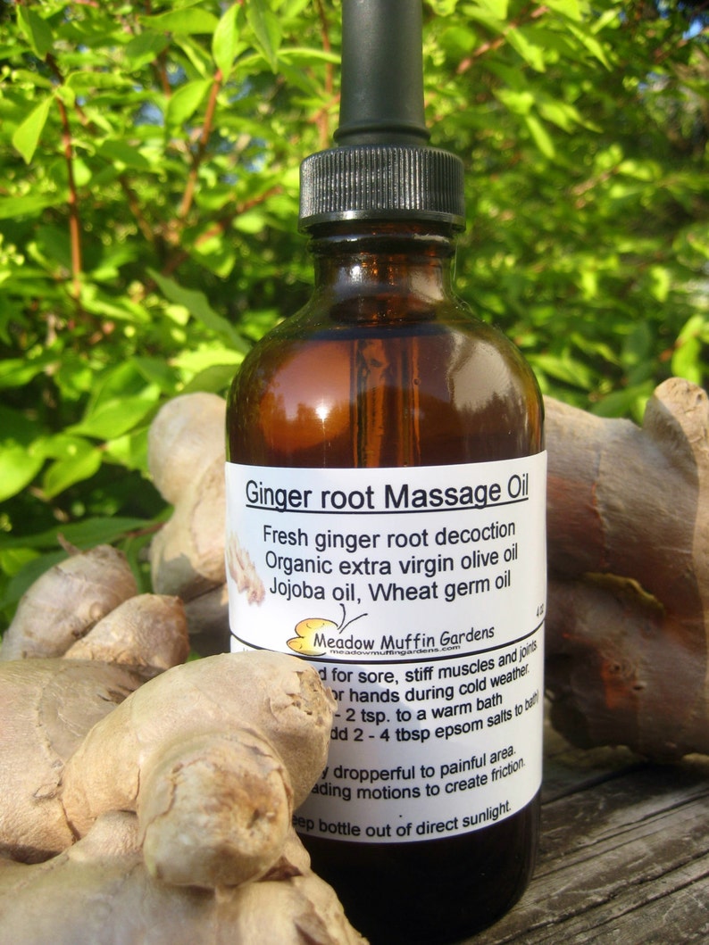 Fresh Ginger Root Massage Oil, Reflexology, Pain, Warming zdjęcie 1