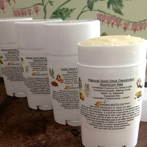 Deodorant, Natural Solid Deodorant Stick , Aluminum Free, Coconut oil, Shea Butter image 1