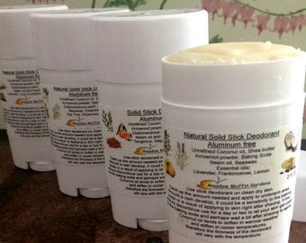 Deodorant, Natural Solid Deodorant Stick , Aluminum Free, Coconut oil, Shea Butter