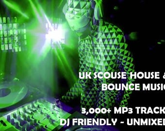 Ultimate Scouse House / Bounce / NRG House Music DJ Collection - 3,000 + Trax with Bonus DJ Sound Effects Package