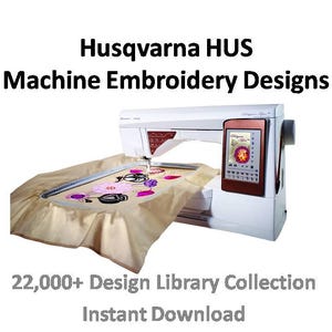 Husqvarna HUSフォーマットの機械刺繍デザインライブラリ - 22,000以上のデザインを即時ダウンロード