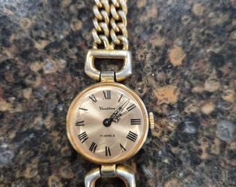 montre vintage Vendôme pour femme, 17 rubis. Visage de 31 mm.