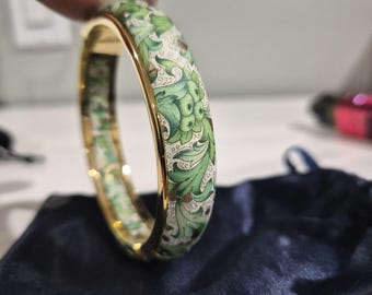 Bracelet jonc vert Fiori