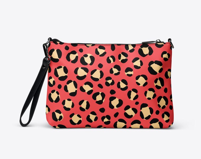Clutch with zipper *RED JUNGLE POP*