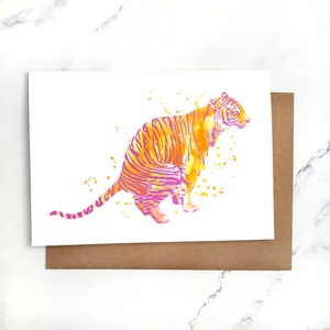 Tigre Merda / Biglietto d'auguri vuoto all'interno / Biglietto A7 5x7" con busta / Set opzionale