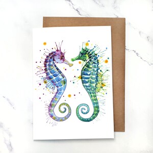 Guardiani del mare/biglietto d'auguri vuoto all'interno/carta A7 12,7 x 17,8 cm con busta/set opzionale