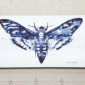 Death&#39;s Head Hawkmoth - Original watercolor painting