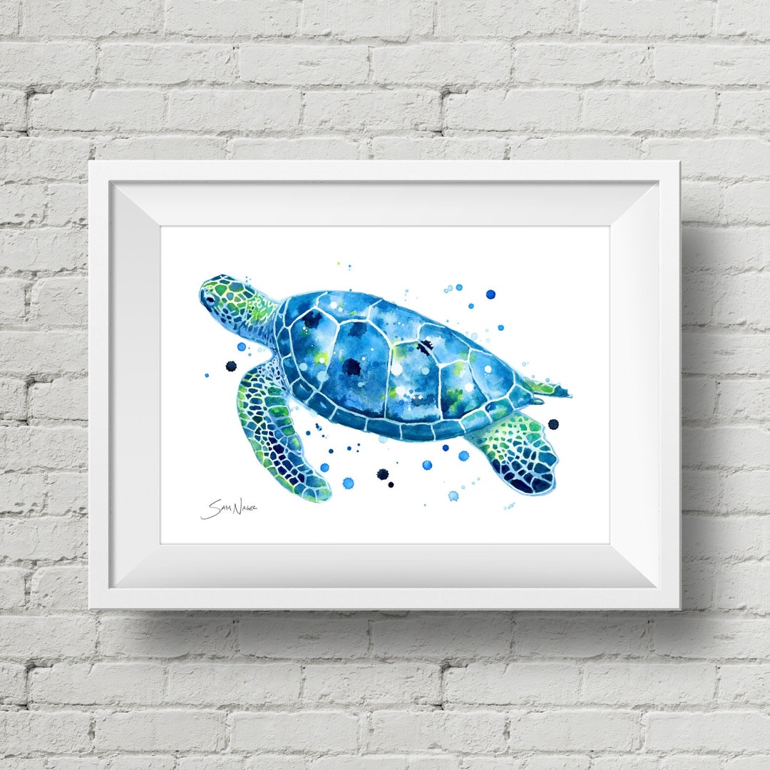 Stupell Industries Meeresschildkröten-Kunstdruck Auf Leinwand – Handgespannt, 61x76 Cm, Fertig Zum Aufhängen